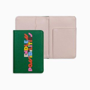 NWT Forest Green "Endless Possibilities" Passport Holder by ban.do